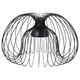 Option: A black KALLFRONT pendant lamp with a wireframe design.
