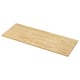 Option: A KARLBY light-colored wooden worktop with a natural veneer, slightly angled, displaying its rectangular and smooth surface.