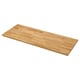 Option: KARLBY wood countertop, natural oak color, rectangular shape, veneer design.