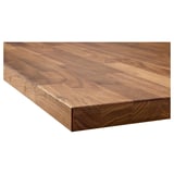 Smooth, light brown KARLBY wood worktop with visible grain and natural finish.