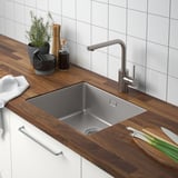 KARLBY Custom made worktop, walnut/veneer, 45.1-63.5x3.8 cm