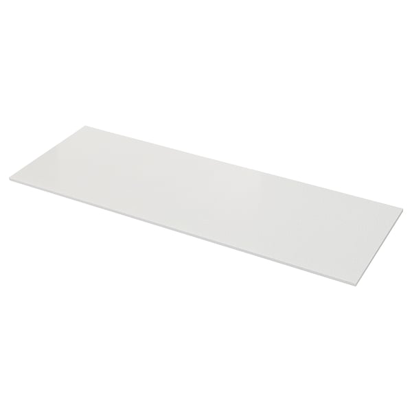 Depicts a KASKER quartz worktop, white in color, with a smooth, rectangular, and polished surface.
