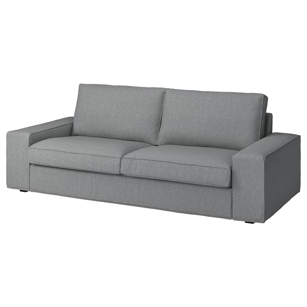 KIVIK sofa; grey; fabric; low arms; three-seater