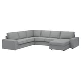 Lét KIVIK sectional sofa, gray, modern design, comfy, with chaise.