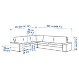 Illustration with measurements for the product: KIVIK.