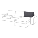 KIVIK modern sectional sofa, grey, clean lines, l-shape design.