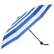 KNALLA blue and white striped umbrella with black handle.