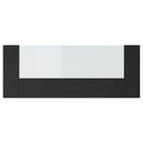 Kitchen drawer front: KNIVSHULT, black, glass, square, sleek design.