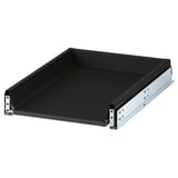 KNIVSHULT black drawer, sleek design, dark finish, metal runners, durable, easy-clean.
