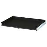 KNIVSHULT black drawer, sleek dark finish, steel & particleboard, smooth surface.