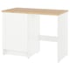 Option: KNOXHULT white kitchen unit with oak top. Rectangular, modern design with durable laminate and melamine surfaces.