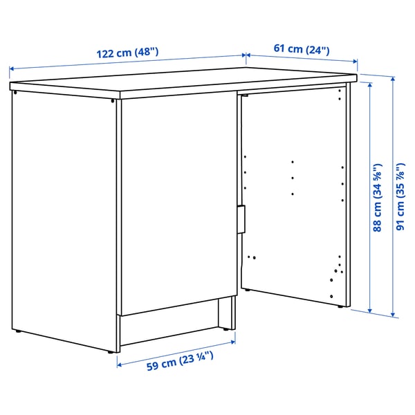 Illustration with measurements for the product: KNOXHULT.
