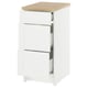 Option: KNOXHULT white kitchen unit with 3 drawers, oak top, sleek modern design.