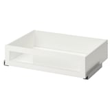 A white KOMPLEMENT framed glass drawer for storage.