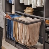 KOMPLEMENT Pull-out trouser hanger, dark grey, 100x58 cm