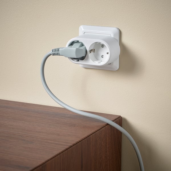 KOPPLA 2-way adaptor plug, white