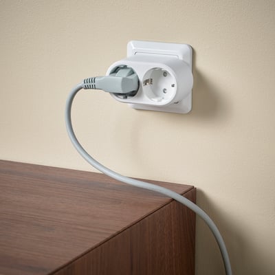 KOPPLA 2-way adaptor plug, white