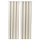 Beige KORGMOTT curtains with eyelets, simple design, dense fabric for light block.