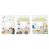 Kids bed canopy: fruits, ice cream, & pastries. Colorful, durable polyester.