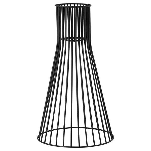 KVADRATUR black wire lampshade, conical shape, steel.