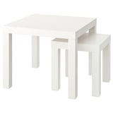 White LACK set, square nesting tables.