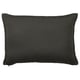 LAGERPOPPEL pillow, anthracite, rectangular, textured fabric, zipper, plain design.