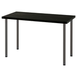 LAGKAPTEN: modern black desk with sleek metal legs, perfect for small spaces.