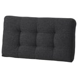 Dark grey cushioned rectangular furniture replacement part.
