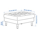 Illustration with measurements for the product: LANDSKRONA.