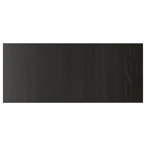 LAPPVIKEN drawer front, black-brown, wood-like texture, rectangular shape, sleek design.
