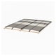 Option: The LEIRSUND slatted bed base, made of wood and metal, designed with adjustable slats for comfort and air circulation.
