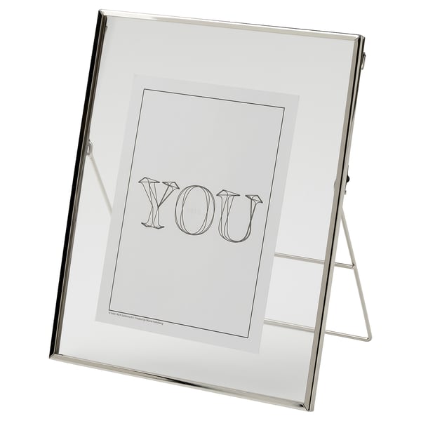 LERBODA silver picture frame, standing, clear, modern, minimalist design, you art.