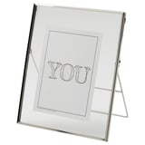 LERBODA silver picture frame, standing, clear, modern, minimalist design, you art.