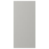 LERHYTTAN light grey kitchen cabinet with beveled edges and birch veneer.