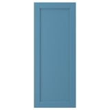 LERHYTTAN blue kitchen cabinet door, birch veneer, with bevelled wood frame.
