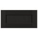 Black LERHYTTAN drawer front with bevelled edges and solid wood frame. Classic design, ash veneer panel.