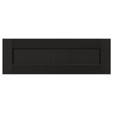 LERHYTTAN black kitchen drawer front, solid wood frame, beveled edges, ash veneer panel.