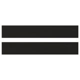 Black rectangular wooden panels; traditional, solid wood design.