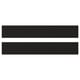 Black rectangular wooden panels; traditional, solid wood design.