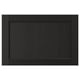 LERHYTTAN black kitchen drawer front, traditional style with beveled edges, solid wood frame, ash veneer panel.