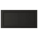 LERHYTTAN black kitchen drawer, traditional design with bevelled edges, solid & veneer ash wood.