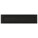 LERHYTTAN black wooden drawer front, rectangular with beveled edges.