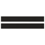 Two black rectangular wooden panels with beveled edges, showcasing a timeless, traditional design.