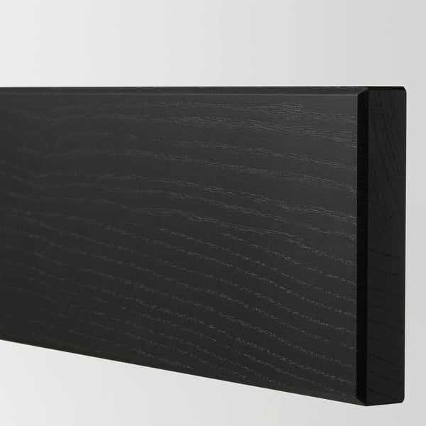 Dark wooden panel with smooth, even grain and polished finish, showcasing high-quality craftsmanship.