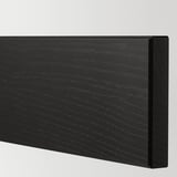 Dark wooden panel with smooth, even grain and polished finish, showcasing high-quality craftsmanship.