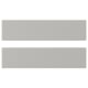 This image shows two grey rectangular frames, simple and uniform in design, with clean edges and a smooth surface.