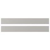 Two horizontal grey wooden bars, simple and traditional design.