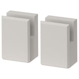 Two LERHYTTAN light grey wooden kitchen legs with solid birch, rectangular shape and traditional design.