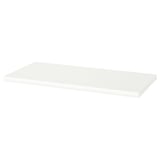White LINNMON desk top, rectangular, flat surface.