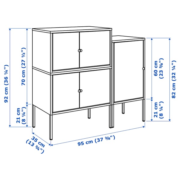 Illustration with measurements for the product: LIXHULT.